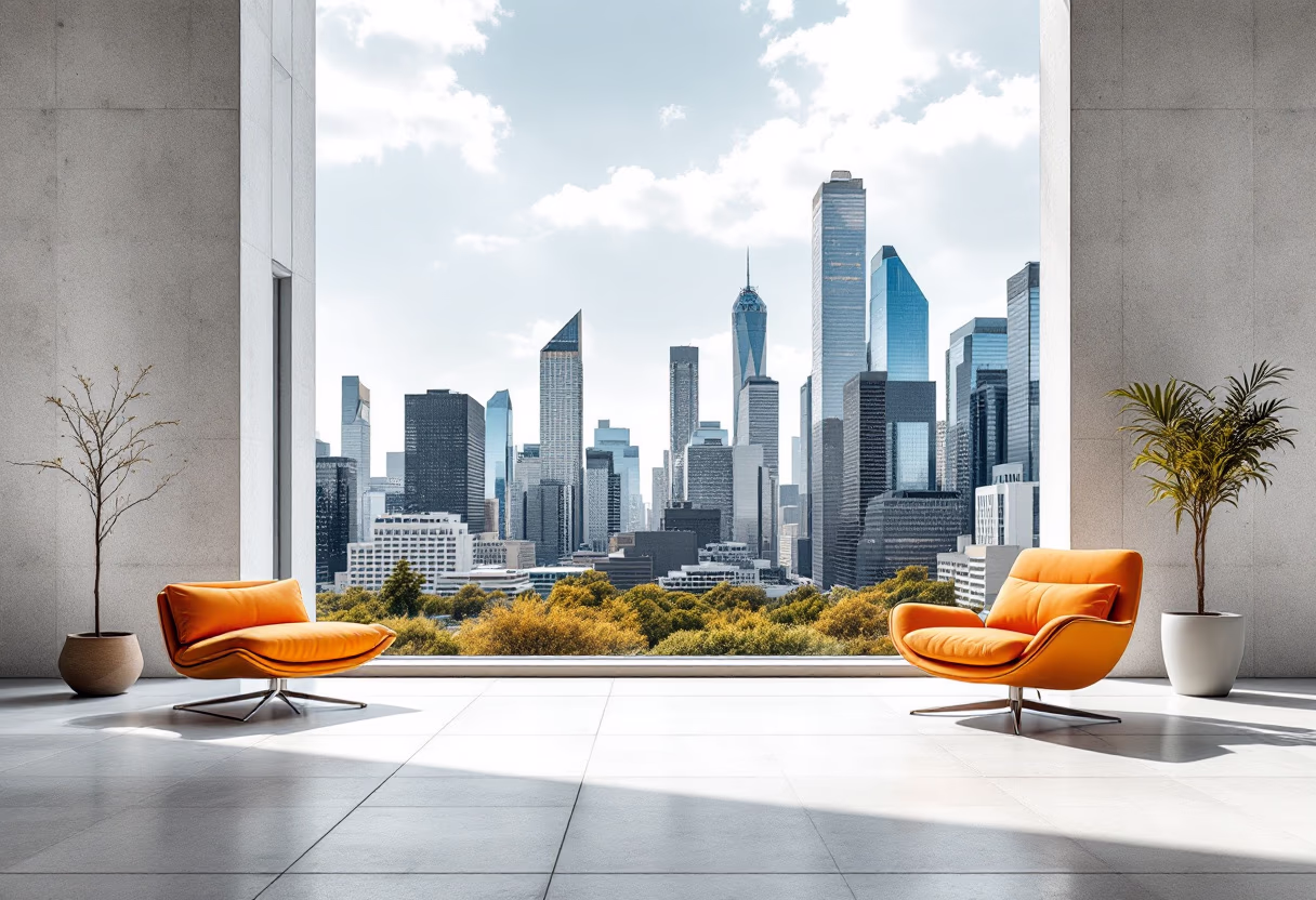 [background image] background image of city skyline with office buildings (for a erp company)